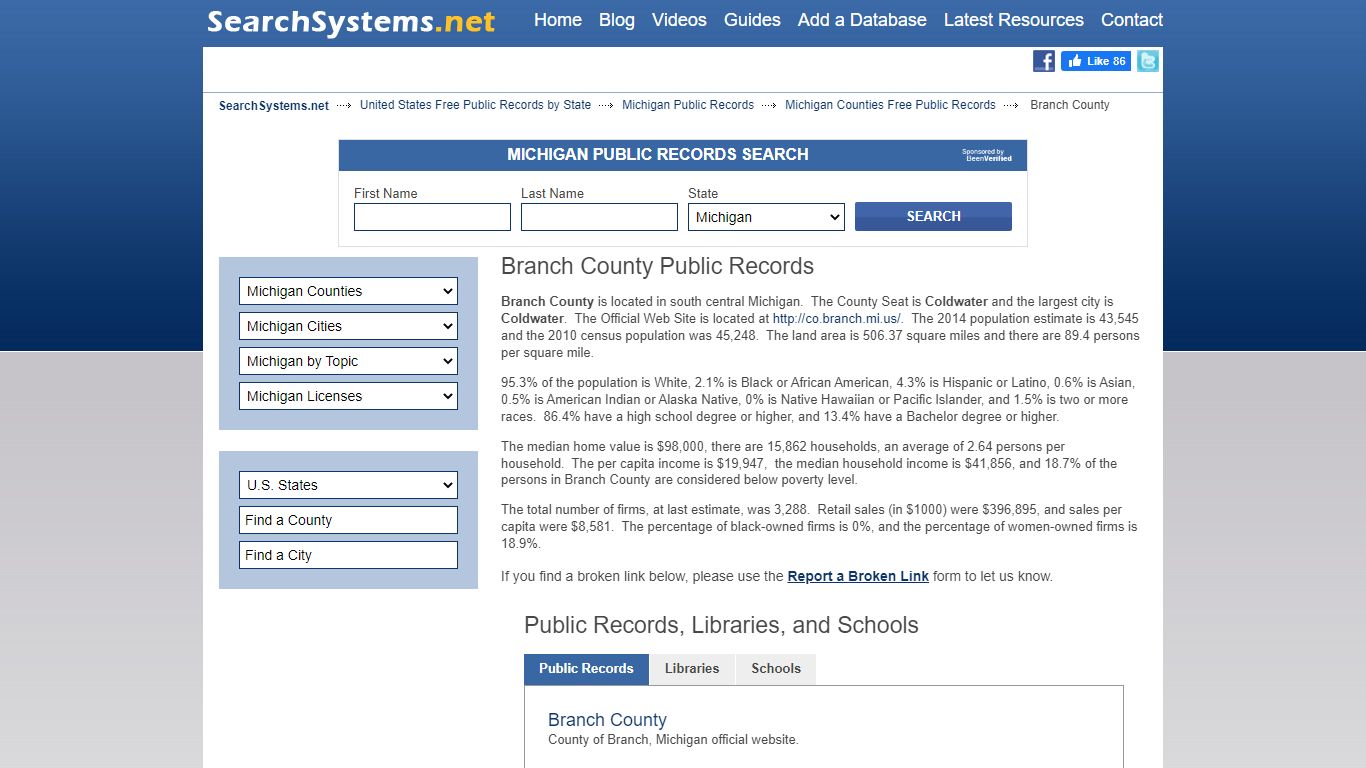 Branch County Criminal and Public Records